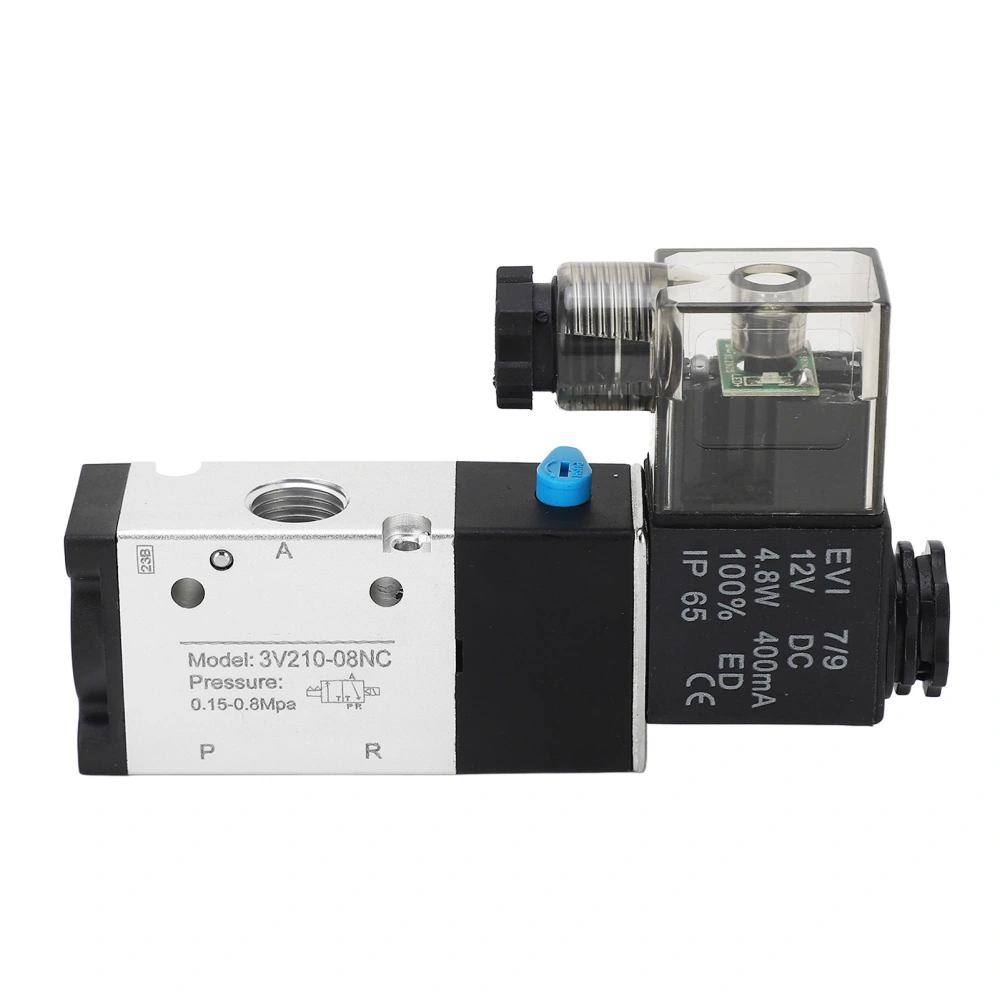 1/4in NPT Pneumatic Solenoid Valve 2 Position 3 Way IP65 Air Powered Solenoid Valve DC12V