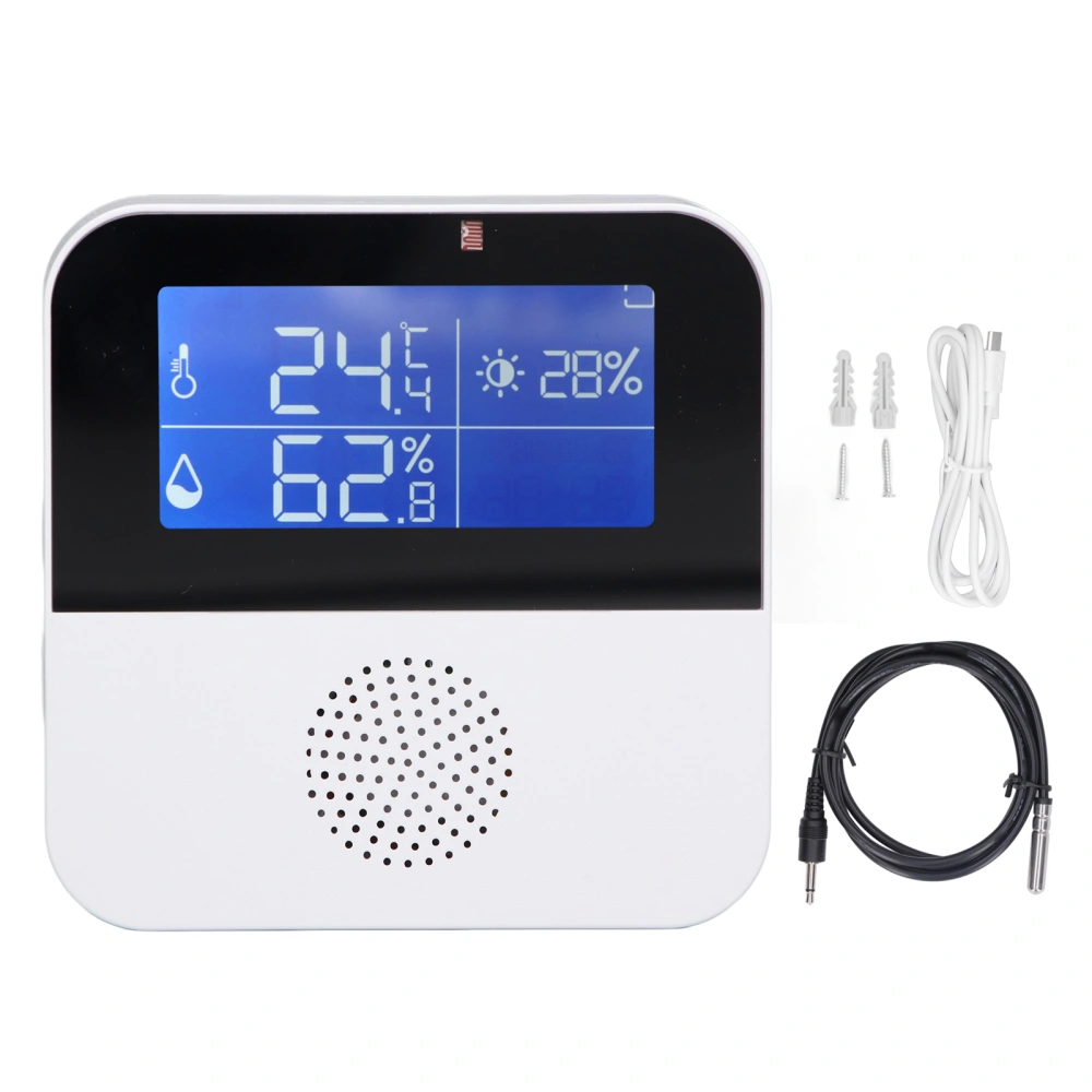 Smart Temperature Humidity Meter WiFi 5 in 1 Digital Display APP Control Sensor for Workshop