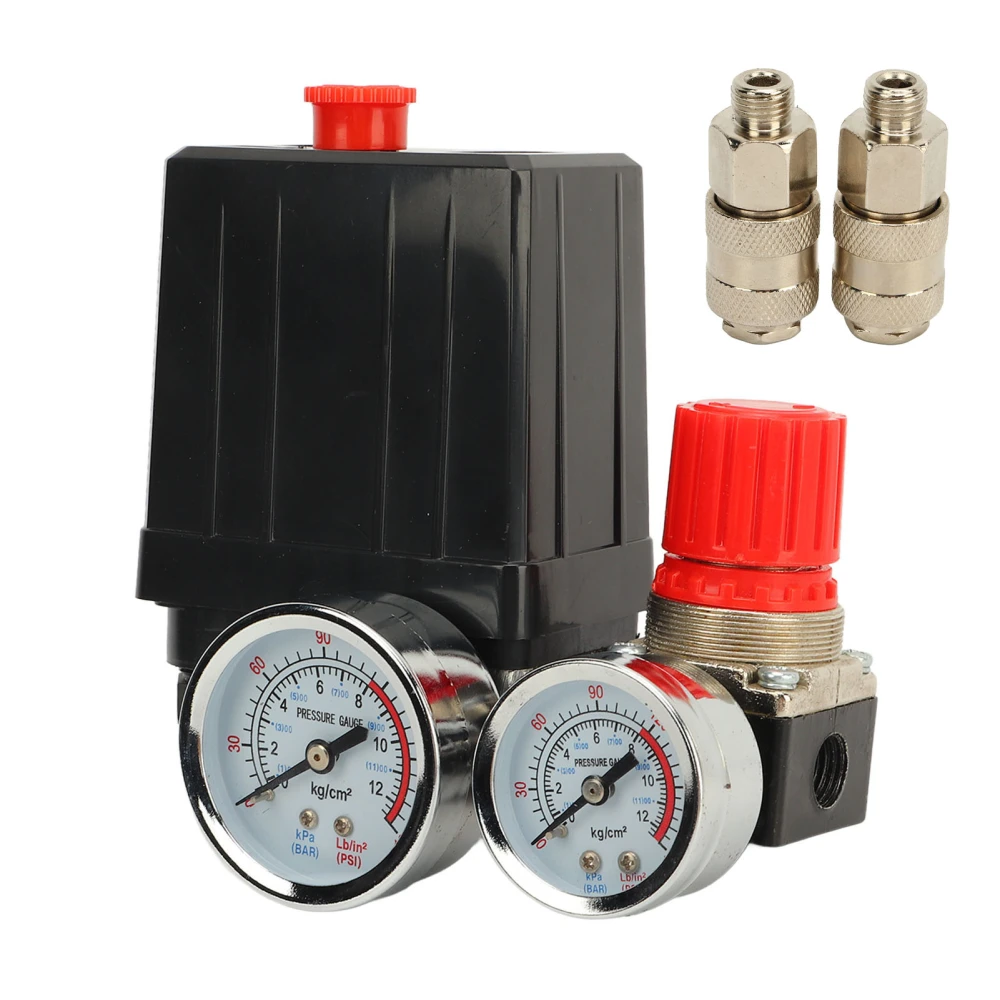 Air Compressor Pressure Switch Precise Valve Control Pressure Regulator with Gauge