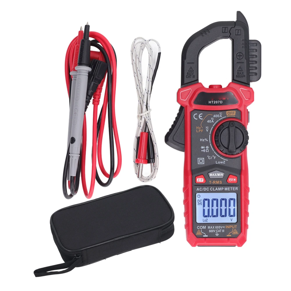 Digital Clamp Meter Multimeter Voltmeter Tester Amp Volt Meter Measure Temp Capacitance Resistance Diodes AC DC