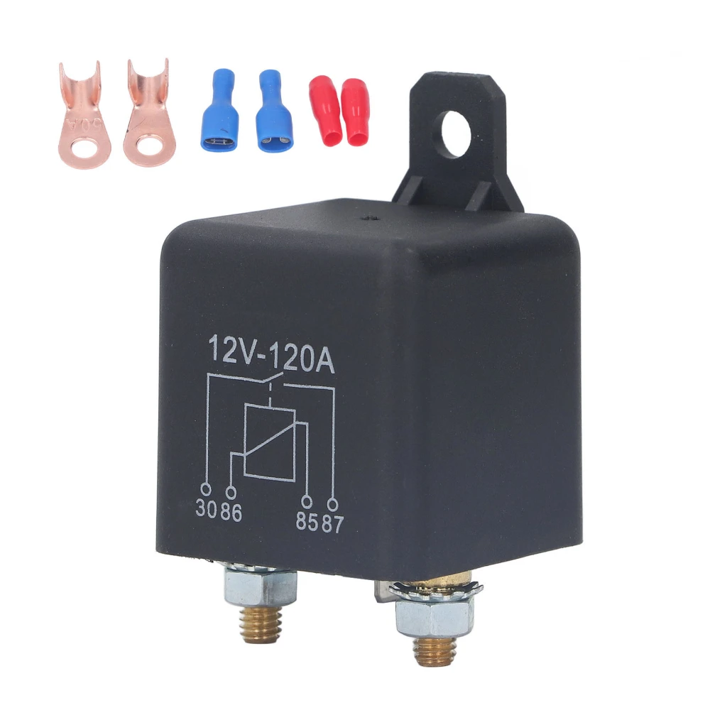 Starter Solenoid Car Start Relay Waterproof Brass Coil with Accessories DC 12V 120A