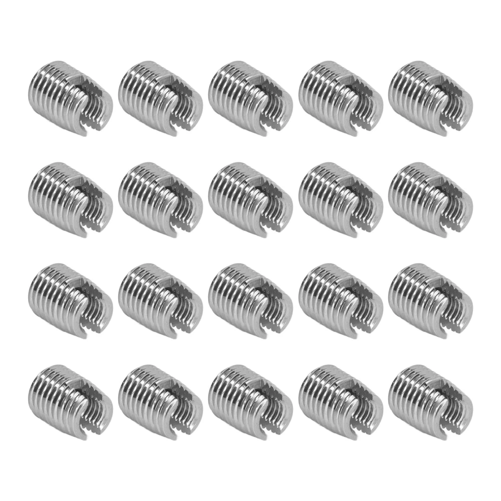 20PCS Self Tapping Insert Stainless Steel Slotted Wire Thread Repair Insert with M5x0.8 Female M8x1.0 Male Thread