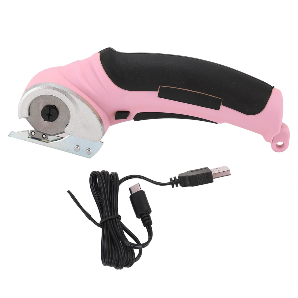 Cordless Electric Scissors Handheld Fabric Cutter 240RPM Rechargeable Tool for Carpet Sponge Pink