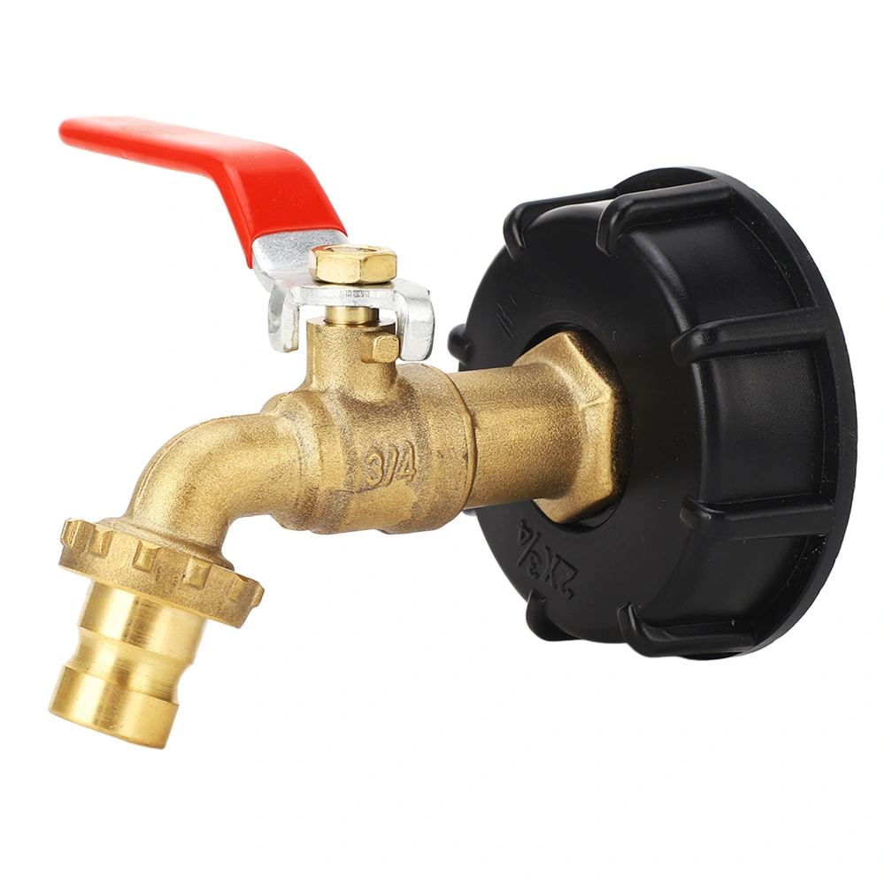 IBC Tote Adapter 3/4in Brass Tote Fitting Coarse Thread 275‑330 Gallon Water Tank Garden Hose Valve Fitting