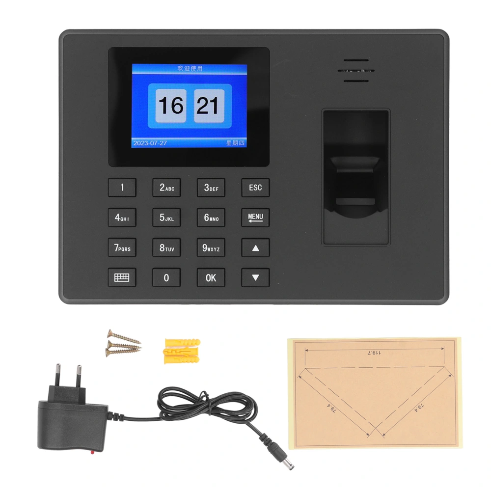 Fingerprint Time Attendance Machine Password Employee Checking in Recorder for Office Factories Hotel