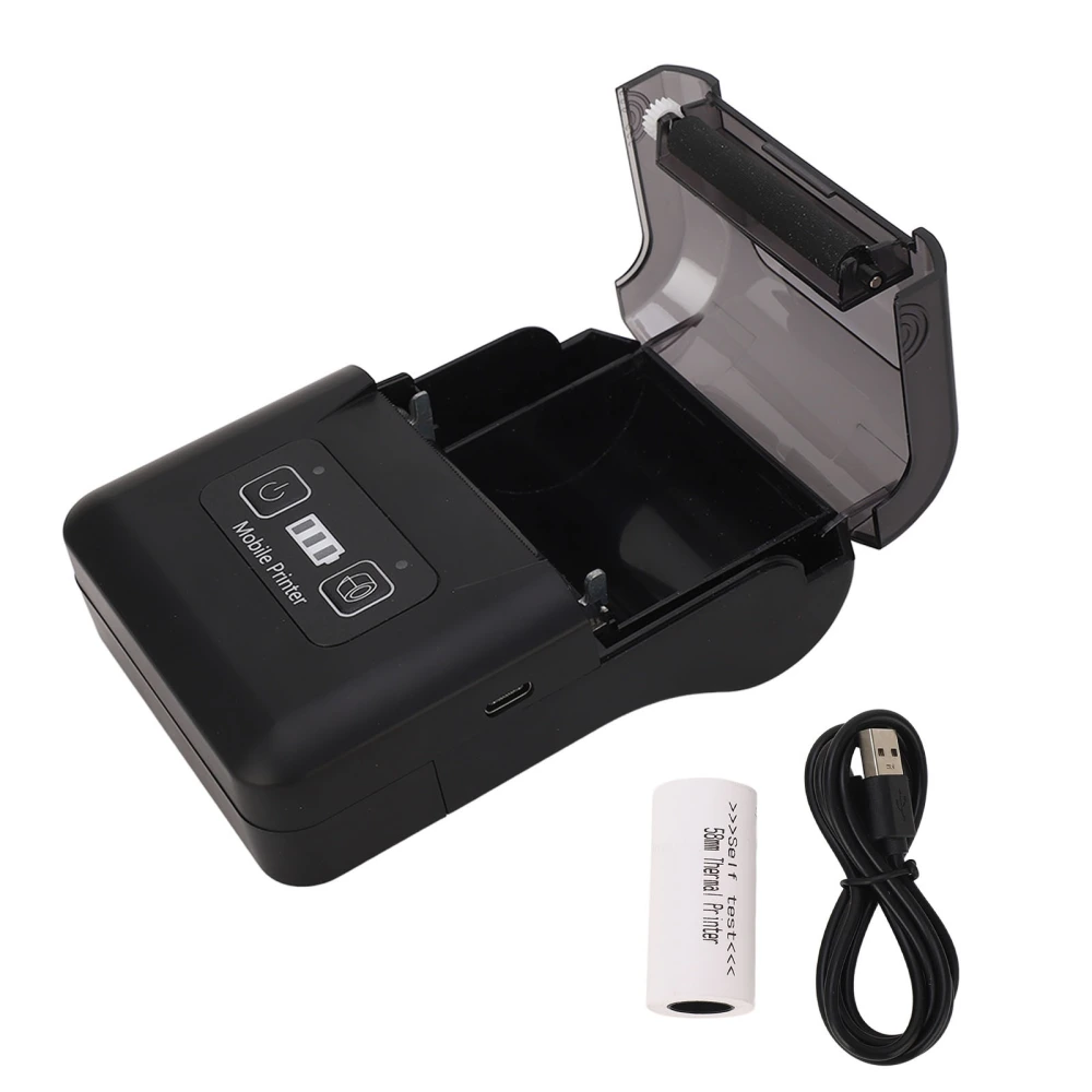 Portable Thermal Printer 58mm Print Paper Handheld Printing Machine for Receipt Label Built in Battery