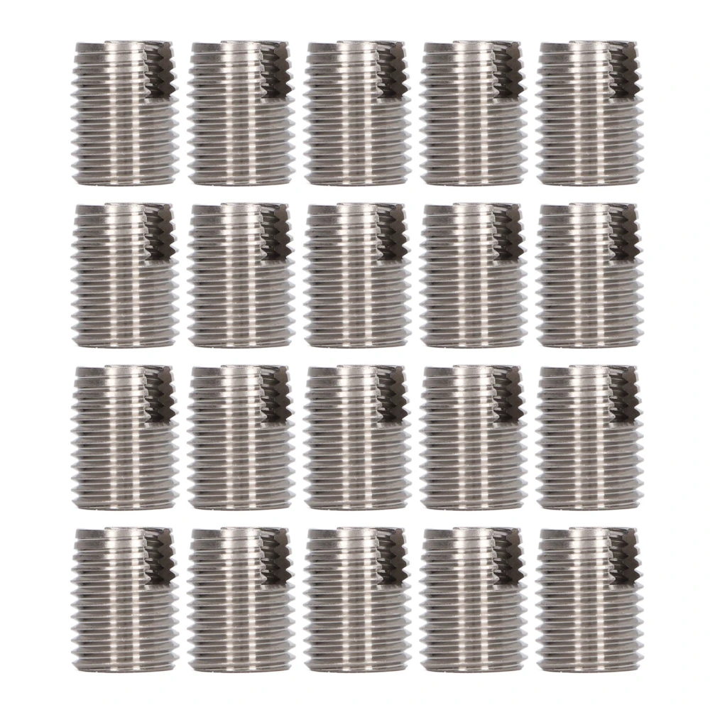 20Pcs Self Tapping Screw Threaded Insert Stainless Steel Self Tapping Slotted Screw Thread Insert Nut