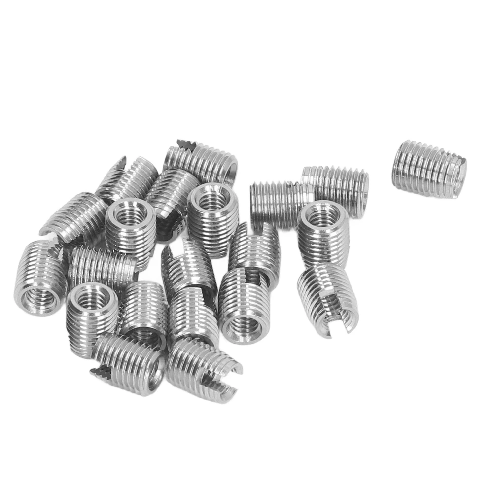 20Pcs Self Tapping Threaded Insert M4x0.7 Male Thread M6.5x0.75 Female Thread 8mm Length