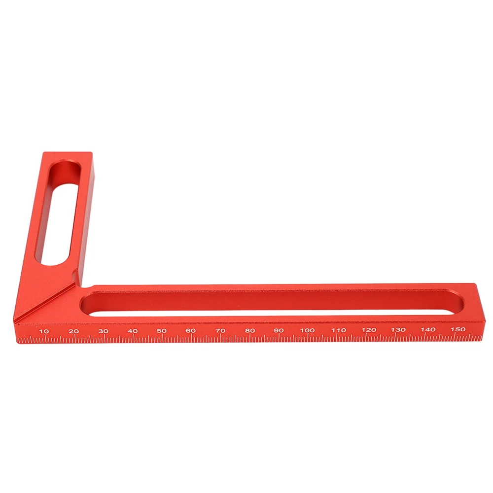 Carpenter Square L Shape Aluminum Alloy Height Measuring Scribing 90° Woodworking Right Angle Ruler 160mm/6.3in