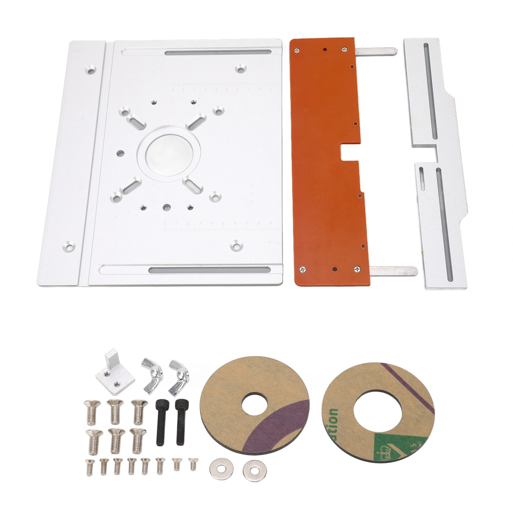 Router Table Insert Plate Aluminum Alloy Wood Milling Flip Board Woodworking Lift System Mounting Plate