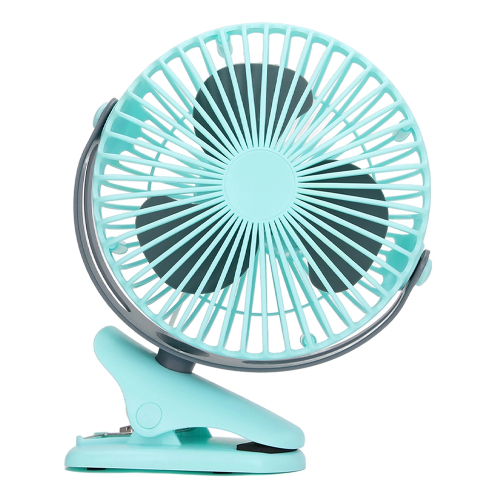 USB Fan Angle Adjustable Portable Clip On Fan for Home Car Dorm Strollers Travel Camping Blue