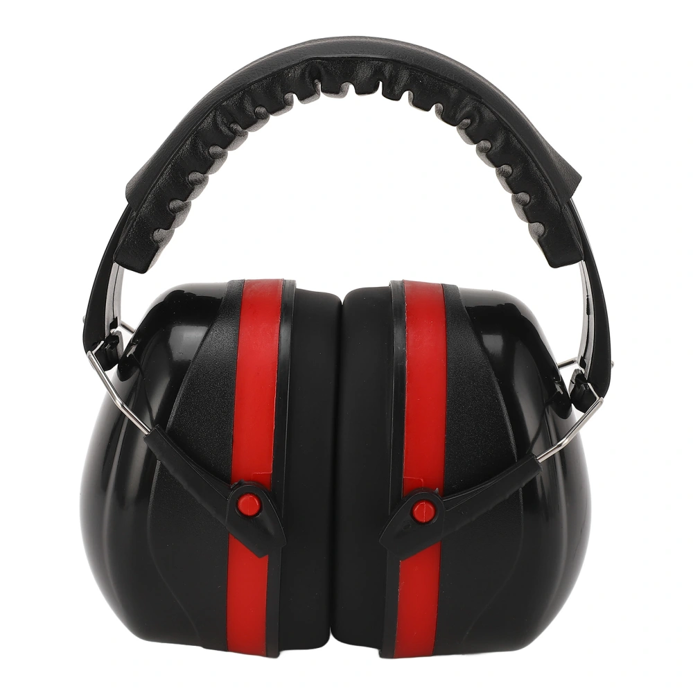 Industrial Earmuffs Noise Blocking Hearing Protection Size Adjustable Folding Ear Muffs for Baby Adults Black Red