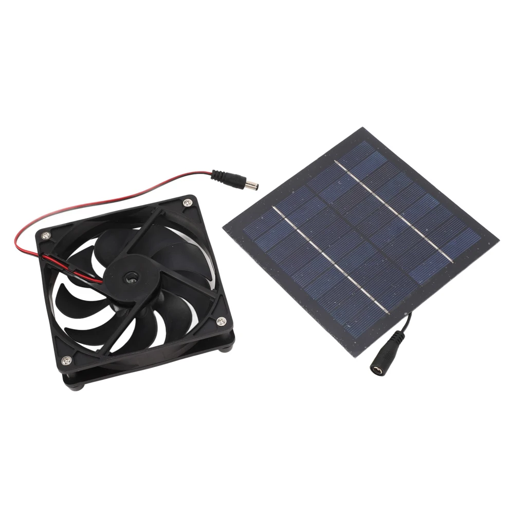 Solar Panel Fan Kit 50W Powered Portable for Greenhouse Sheds Chicken Coop Pet House Window Exhaust