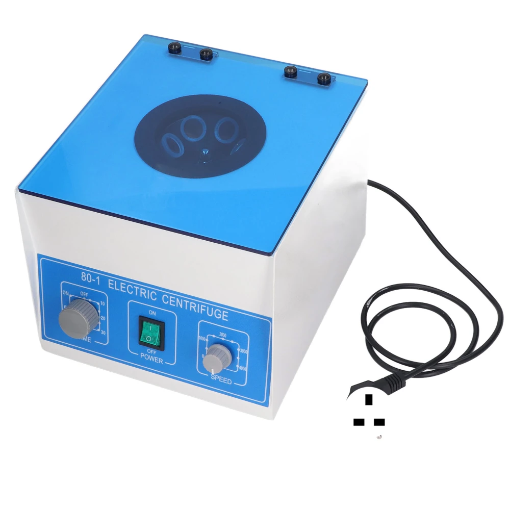 Electric Benchtop Centrifuge with Timer 6x20ml 4000RPM Speed Control Centrifuge Machine UK Plug 220V