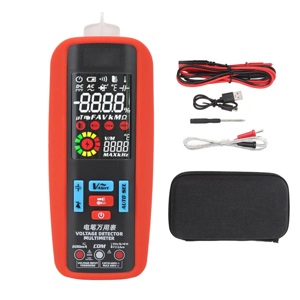 Digital Multimeter Color Screen Rechargeable Smart Ohm Volt Amp Test Meter High Accuracy Multimeter