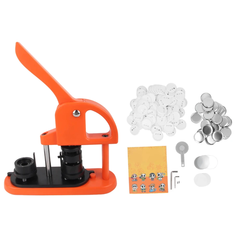 Button Maker Machine DIY Pin Badge Press Supplies Set Kit Detachable with Circle Cutter 25mm