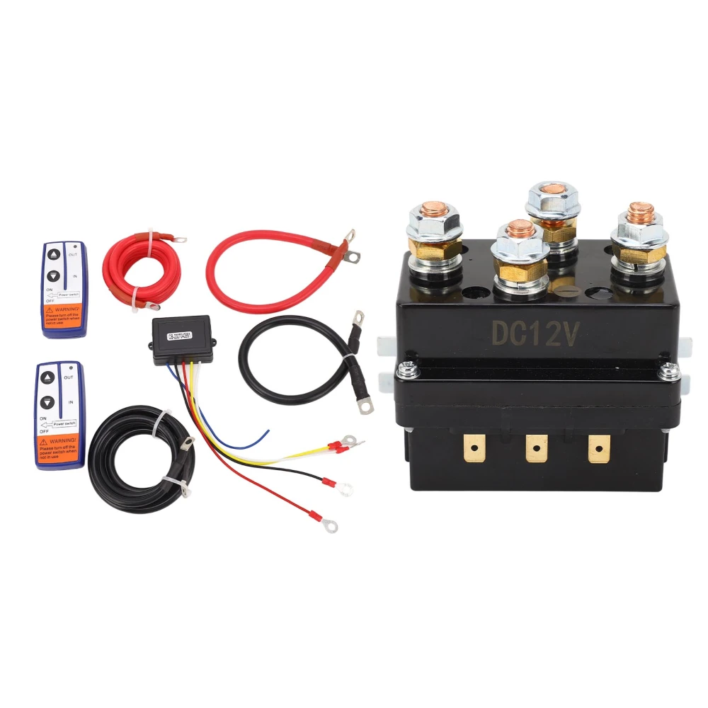 SUV ATV Off Road Vehicle Electric Winch Relay Connection Wire Set with Remote Control Car Relay 250A 12V