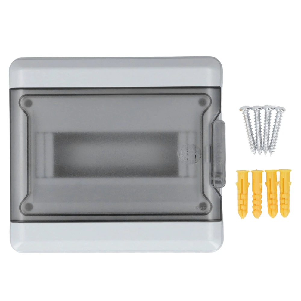 9 Way Distribution Protection Box Transparent Cover Open Mounting IP65 Waterproof Distribution Box