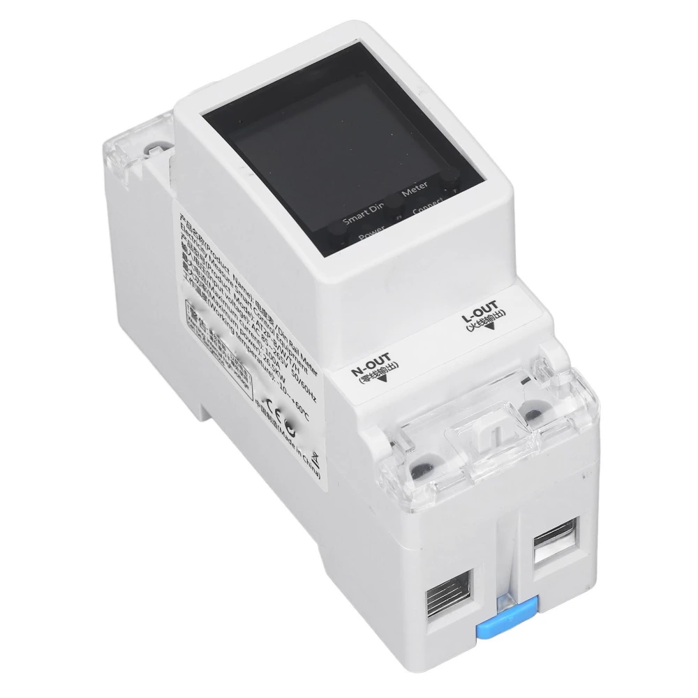 WiFi Smart Energy Meter Single Phase Electricity Usage Monitor DIN Rail Digital Power Meter AC85‑265V