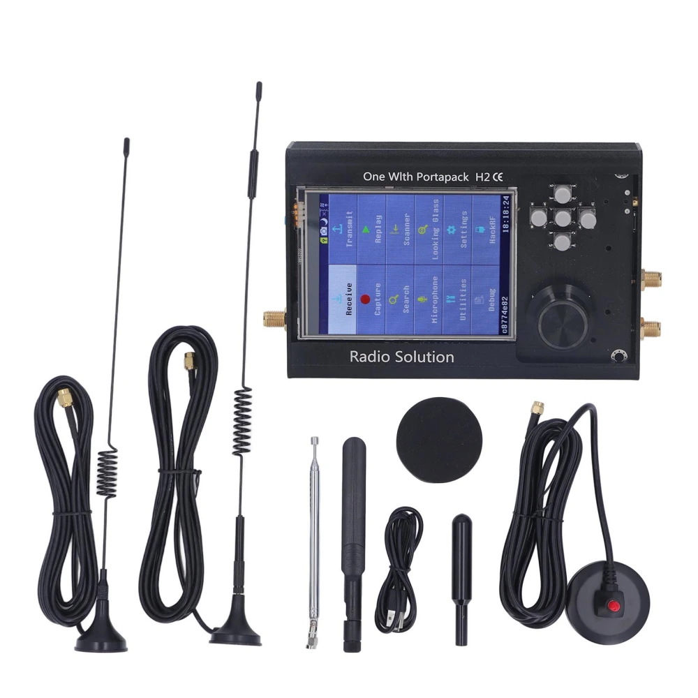 Radio Transceiver 1MHz‑6GHz SDR Full Featured Ham Radio Transceiver with 5 Antennaes