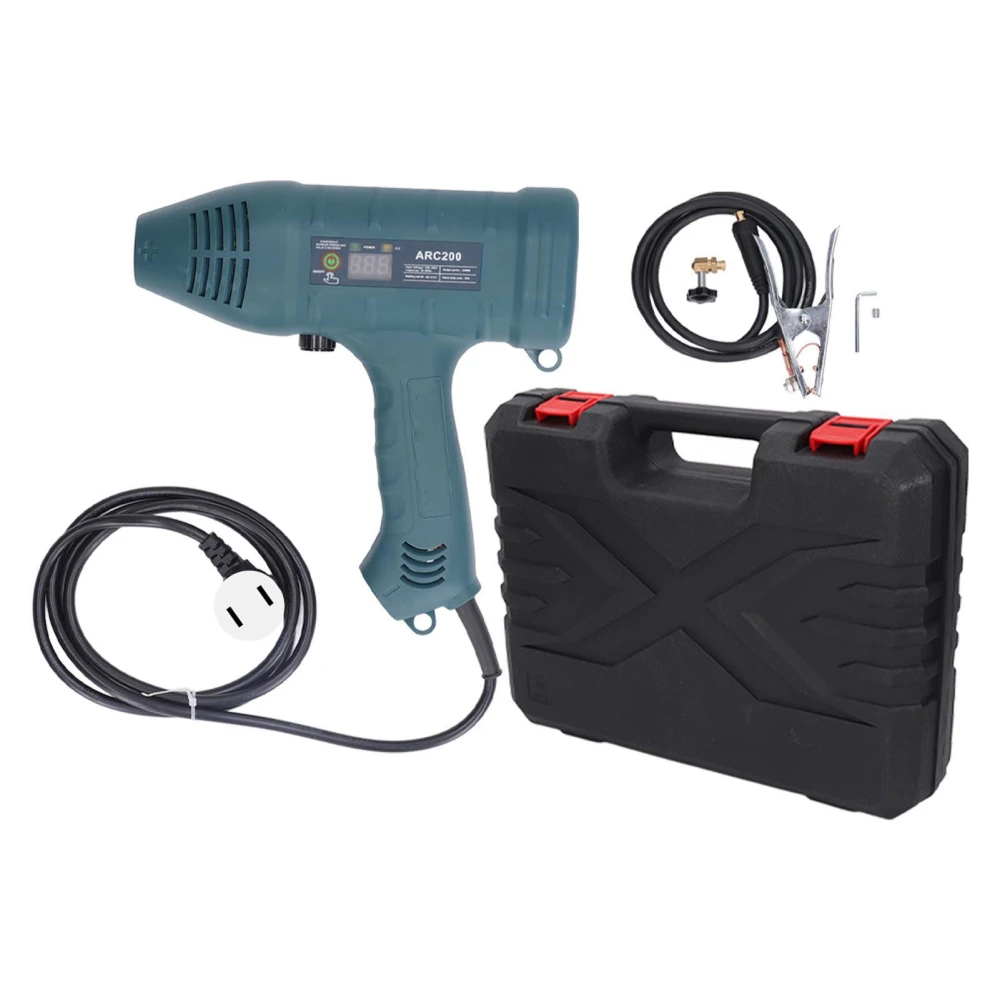 Handheld Welding Machine ARC Welding Gun Kit IGBT Inverter Digital Stick Welder with Ground Wire 2200W US Plug 110V