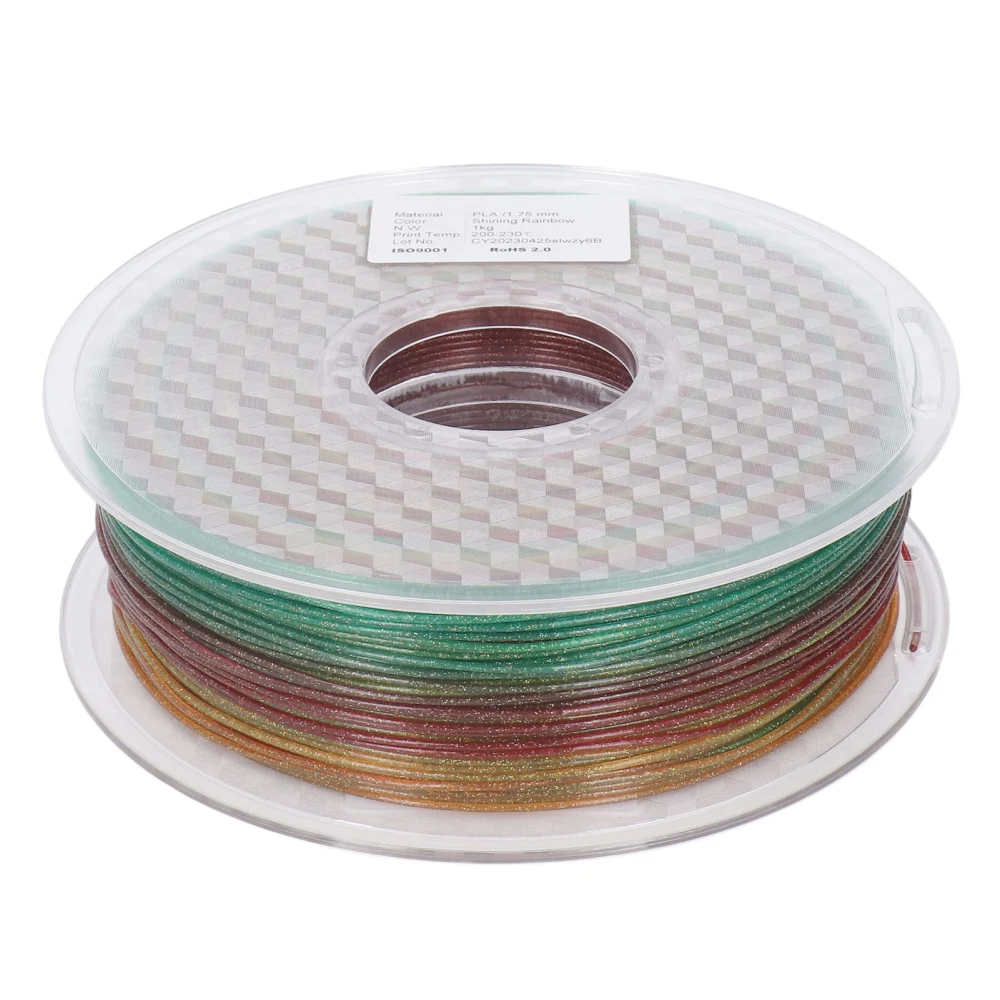 3D Printer Filament 1.75mm Multi Colour Silk PLA Filament Bundle High Transparency Good Toughness Refill Filament