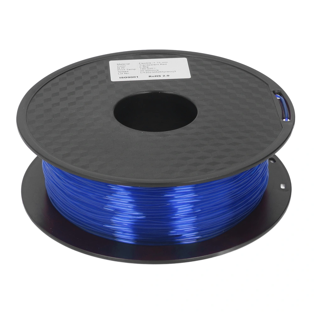 TPU Filament 1.75mm 1KG Bundle Clog Free Flexible for FDM 3D Printer Consumables Clear Blue