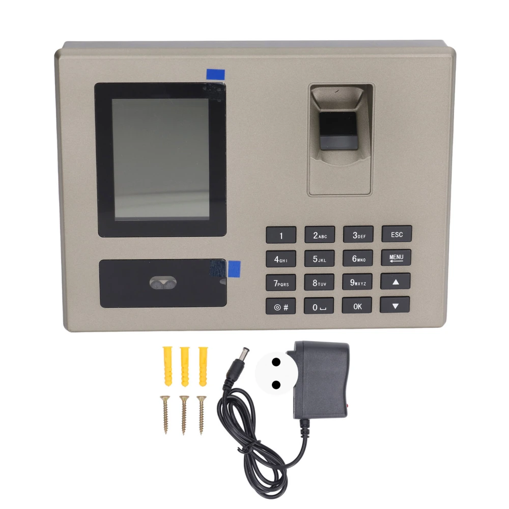 Employee Attendance Machine Fingerprint Biometric Time Face Recognition PIN Punching 100‑240V EU Plug