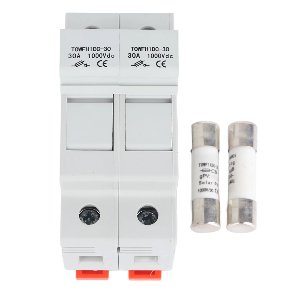 1000VDC DC Circuit Breaker with 2 Fuse Effective Protection Circuit Breaker Fuse Set for Electrical Appliances 20A