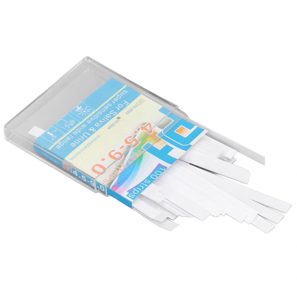 100Pcs PH Test Strips PH4.5‑9.0 Fast Accurate Result Portable PH Reagent Strips Test Paper for Saliva Urine Liquid