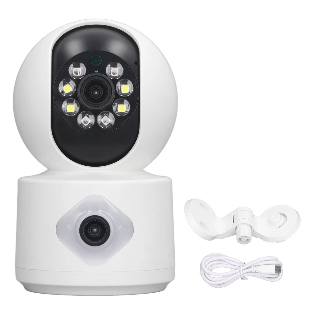 Home Security Camera 2MP Dual Lens Night Vision Remote Control Motion Detection WiFi Wireless Camera