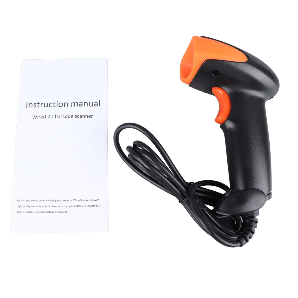 1D 2D Barcode Scanner Wired Multifunctional QR Code Scanner Reader for Warehouse Supermarket Delivery