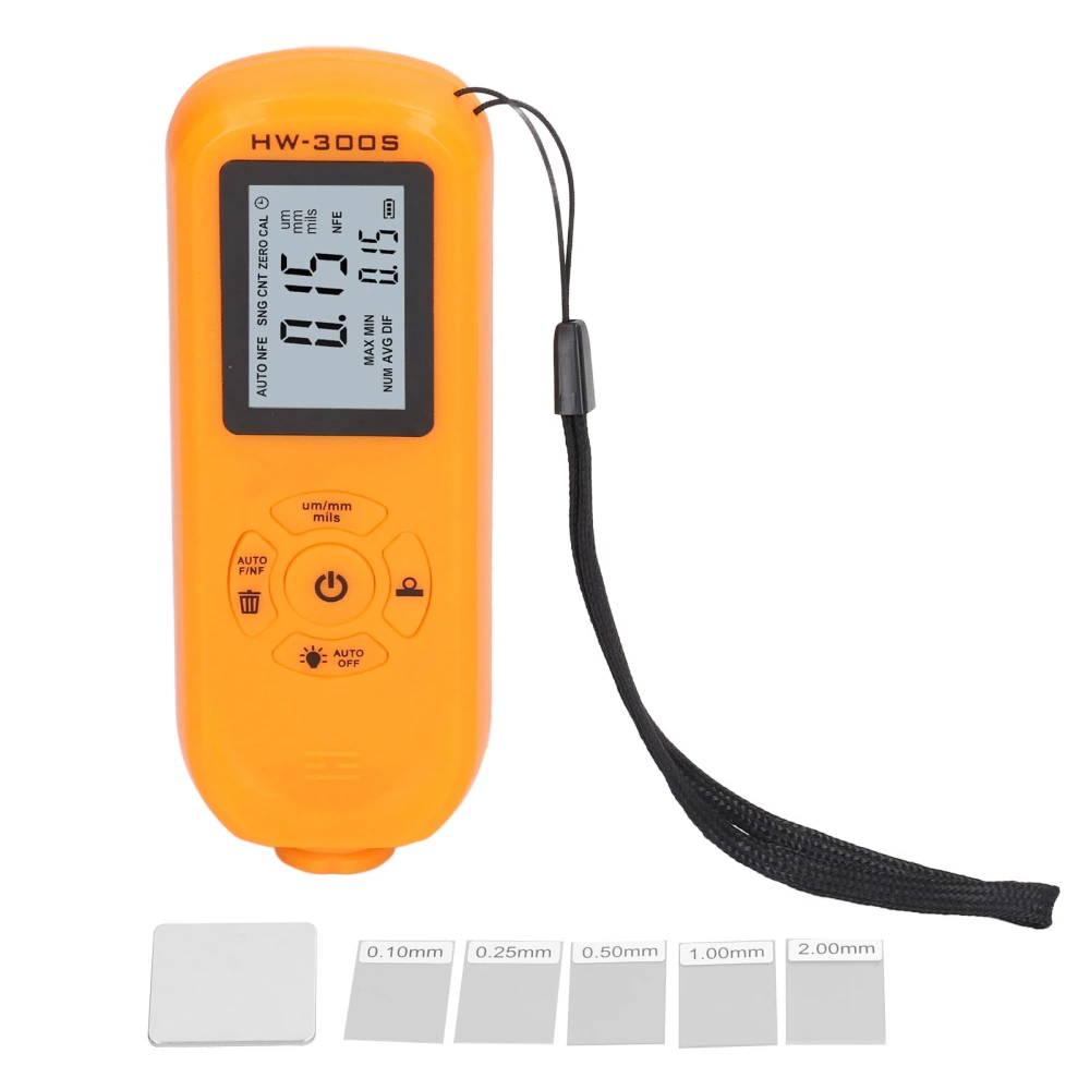 Coating Thickness Gauge Vertical Screen High Accuracy Auto Car Paint Meter for Used Car Buyers Orange