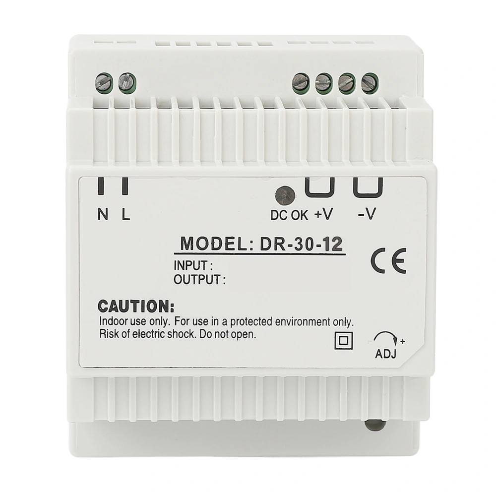 30W Industrial Grade Transformer DIN Rail Switch Power Supply for Industrial Security Monitoring 100‑240V 12V