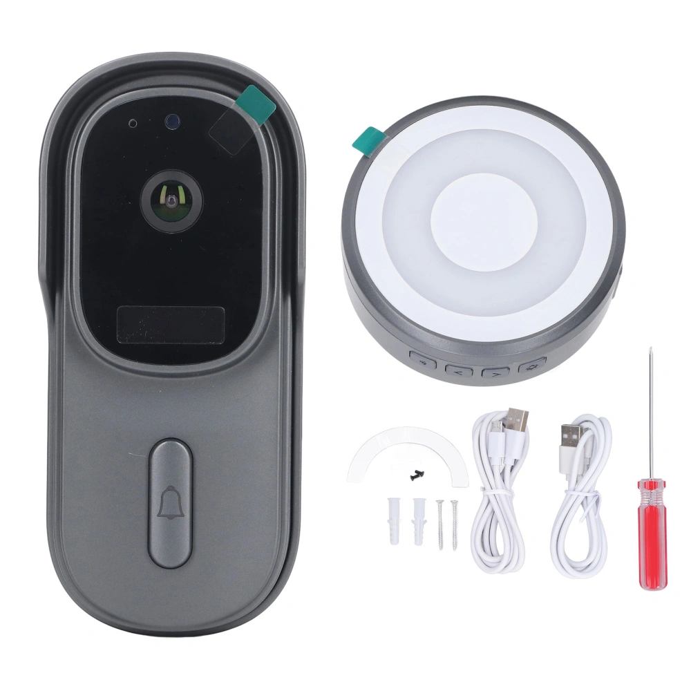 1080P WiFi Video Door Bell IR Night Vision Wireless Doorbell Camera PIR Motion Detection Dual Way Intercom