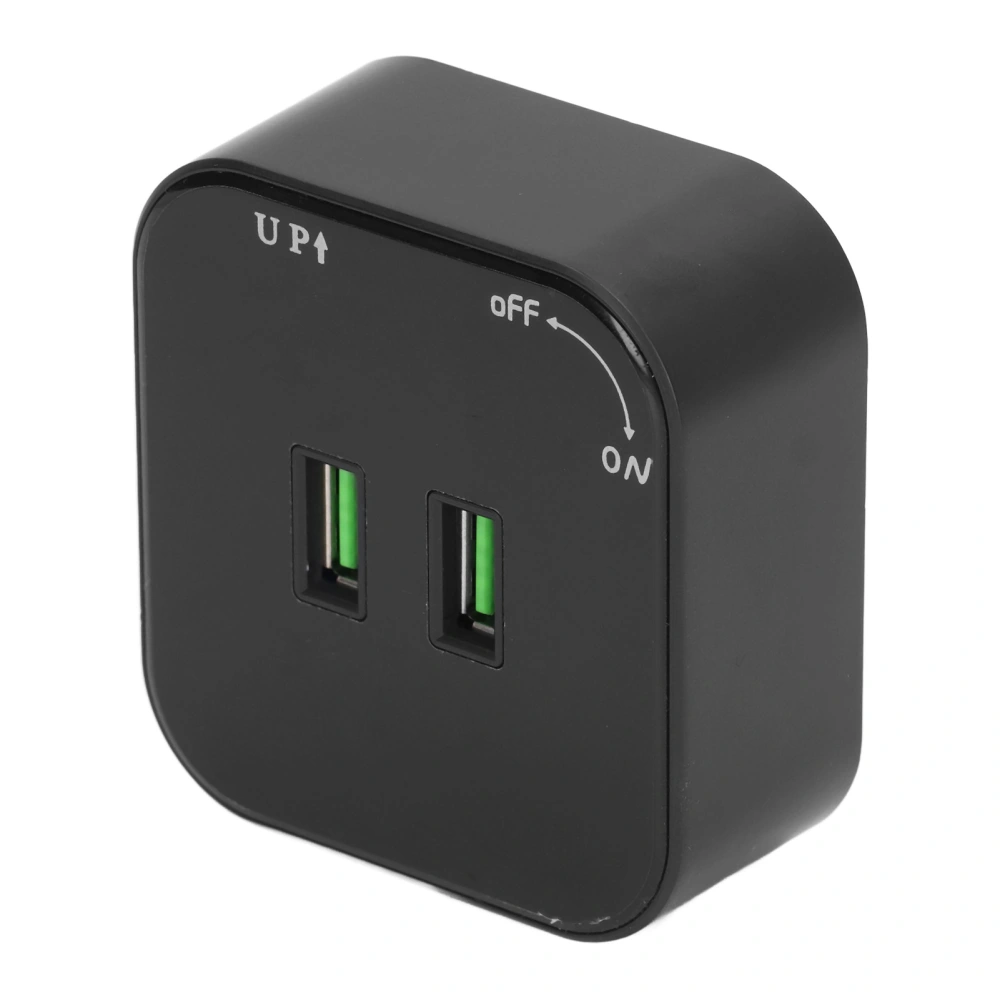 Square Track Adapter Dual USB Power Socket Cordless Extension Outlet Surface Mount 110‑