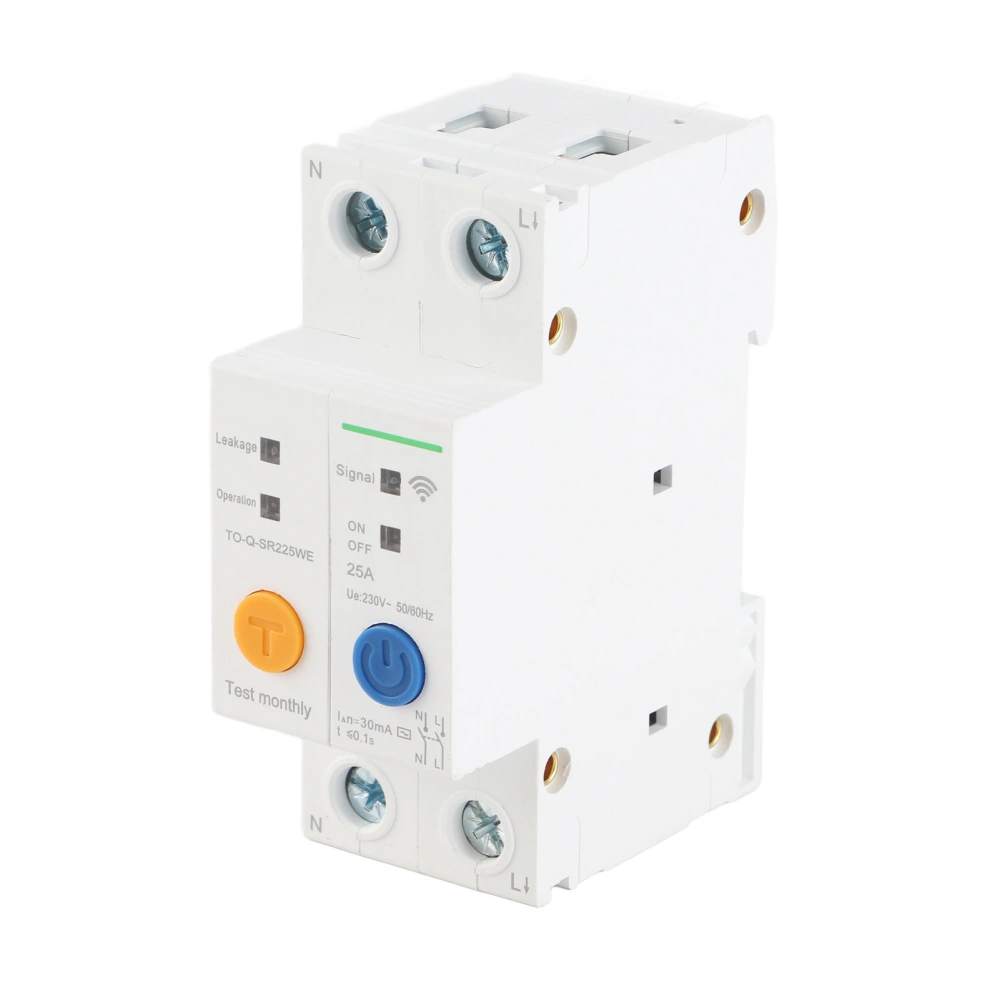 2P AC230V WiFi Circuit Breaker Remote Control Timing Real Time Monitoring Din Rail Mount Circuit Breaker 25A