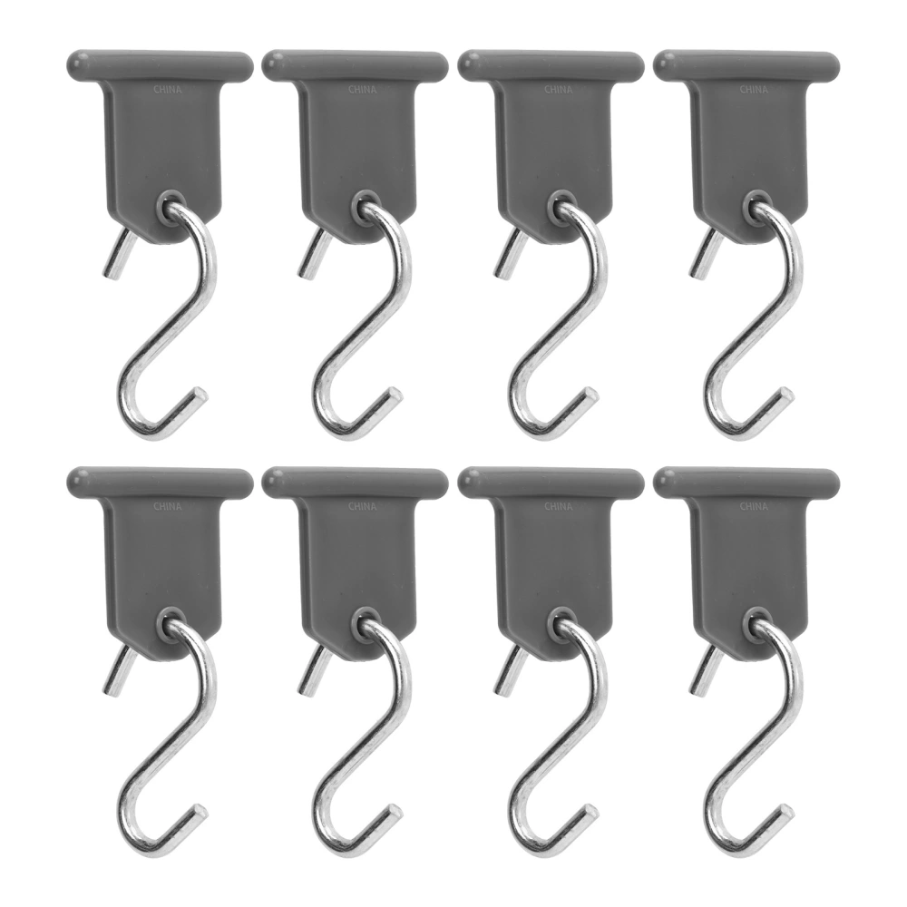 8 Pack RV Awning Hook S Shaped RV Party Awning Light Holder Support for Party Camping Tent