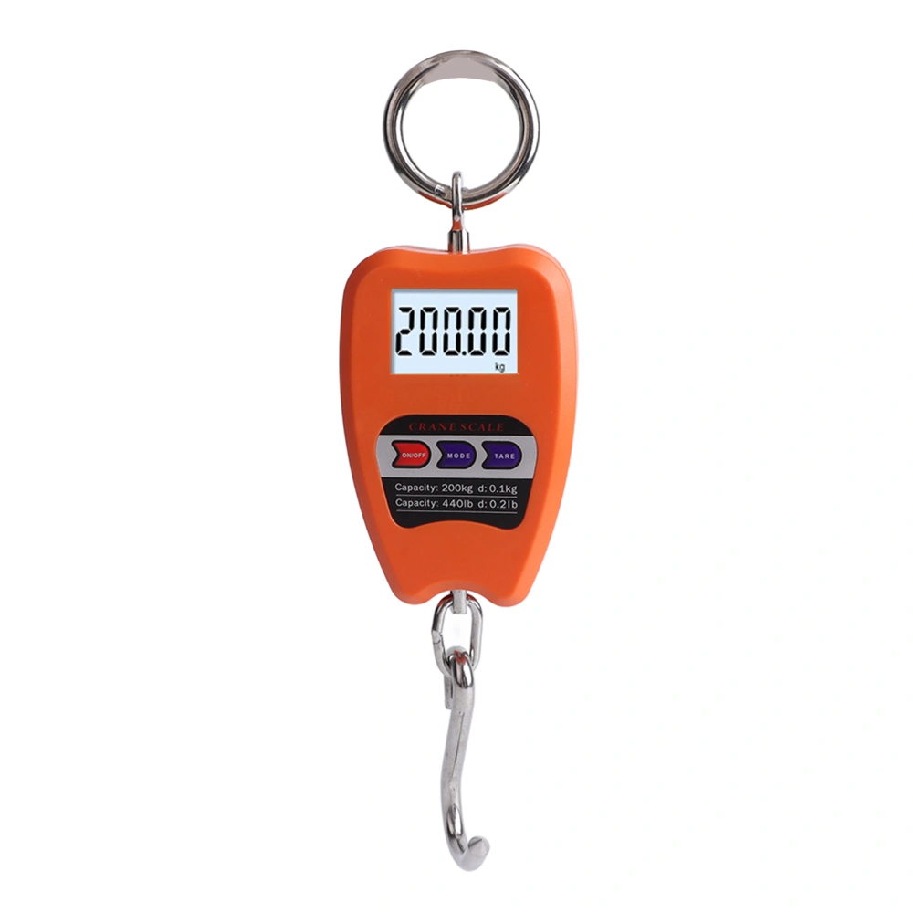 Electronic Hook Scale 200kg Small Orange Wireless Industrial Fishing Scale for Commercial Agriculture