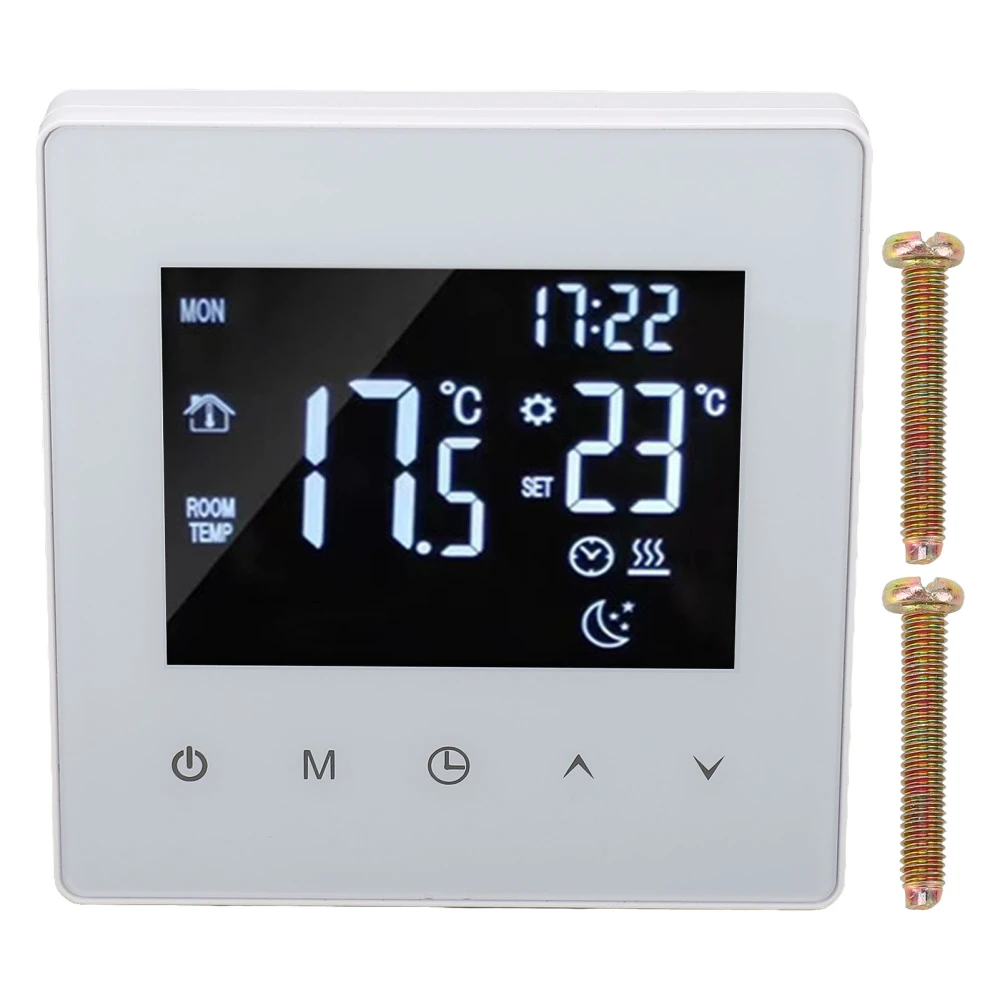 Touch Screen Thermostat Digital Display Constant Temperature Controller for Floor Heating Boiler White AC 90‑240V K2MRH3A WIFI