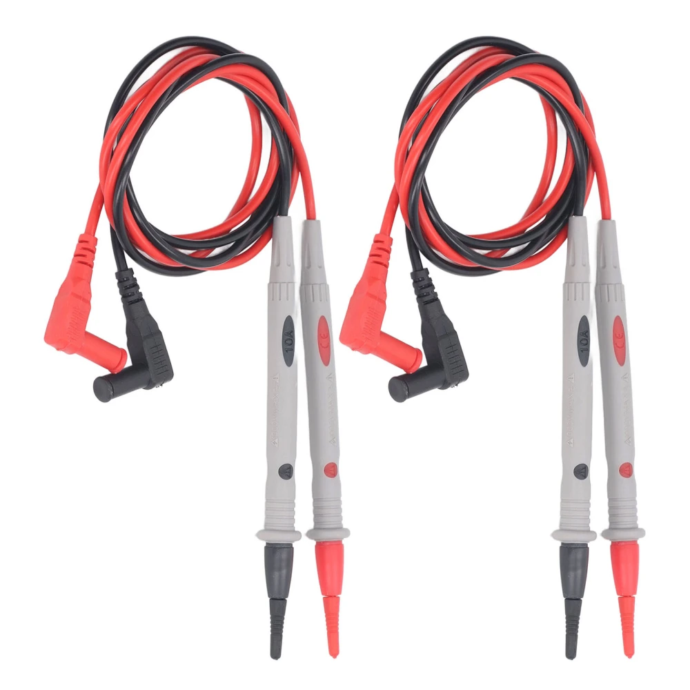 2 Sets Multimeter Test Leads Silicone Testing Probe Needles Electrical Test Wire Kit Universal 1000V 10A