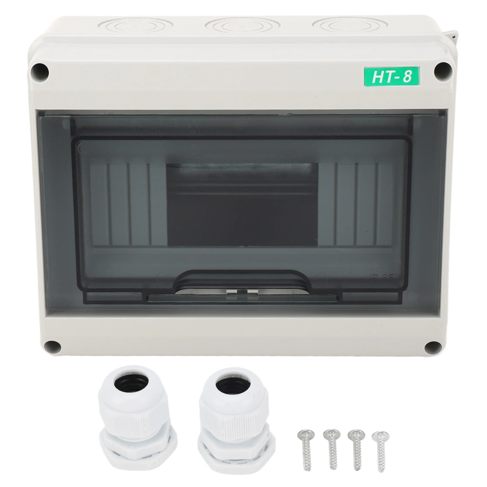 8 Way Distribution Protection Box IP65 Waterproof Outdoor Circuit Breaker Box for Power Station