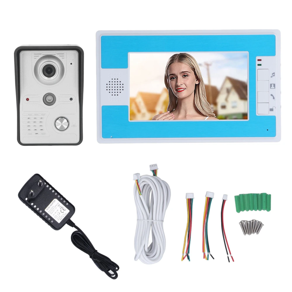 Video Doorbell Intercom Smart Home Video Intercom Door Phone Kits with Monitor System Surveillance Camera AC