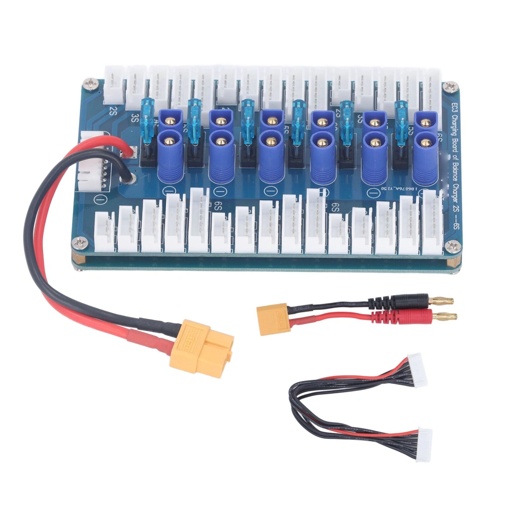 Parallel Charging Board 2 to 6S Lipo Battery Charger Plate Balance Charging Board with Fuse for B6 B6AC