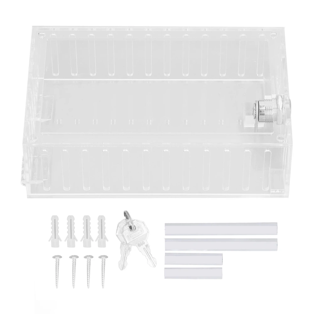 Thermostat Lock Box with 2 Keys Universal Clear Acrylic Plastic Cover Large Guard