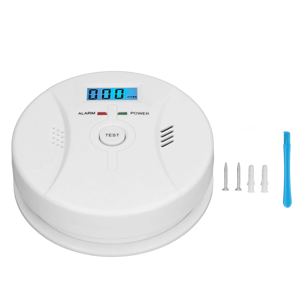 Smoke Detector Strong Sensitivity Fire Alarm Intelligent Detection LCD Display CO Detector