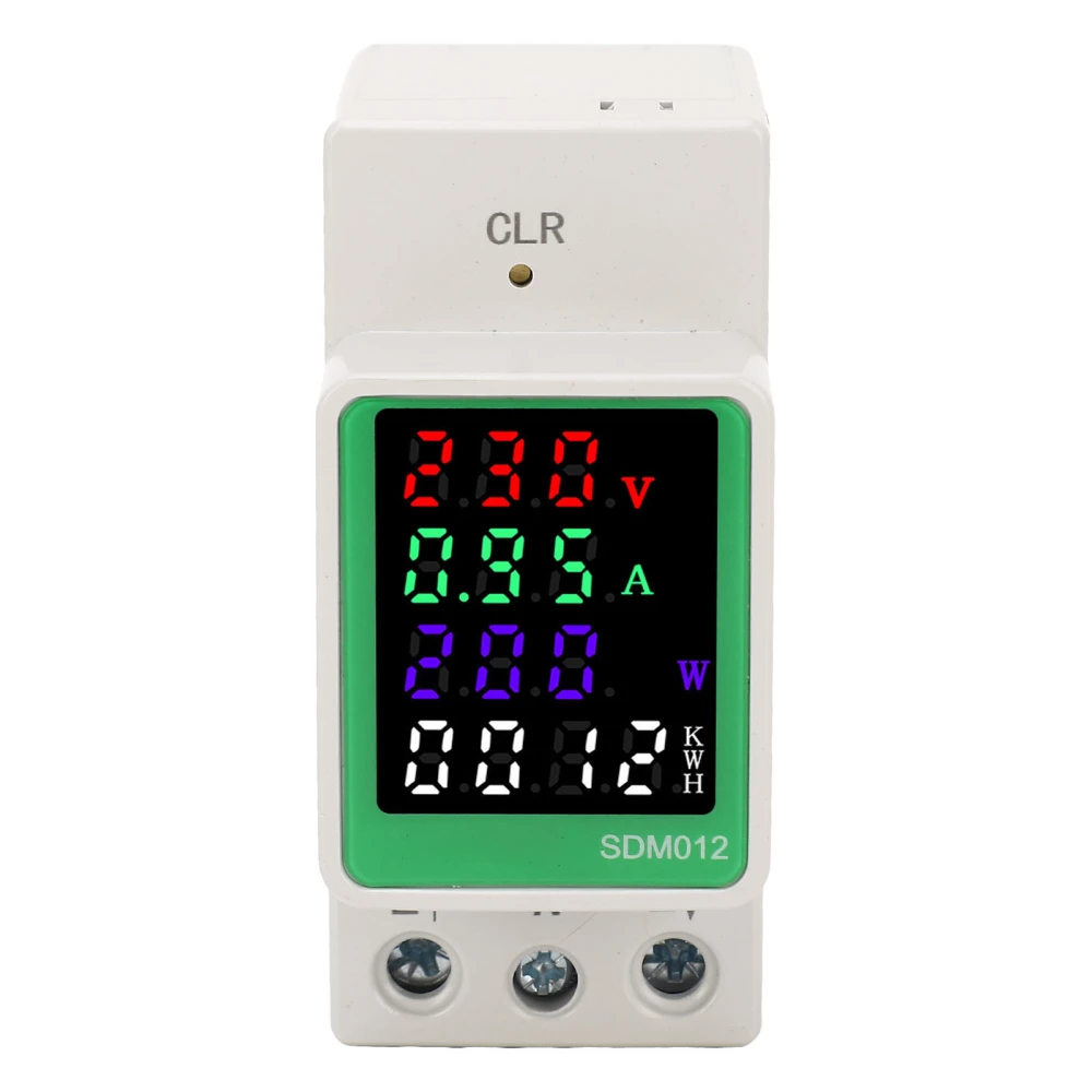 LED Digital Color Display Electricity Monitor Single Phase AC Current Voltage Frequency Power Factor Meter AC230V 0-100A Normal