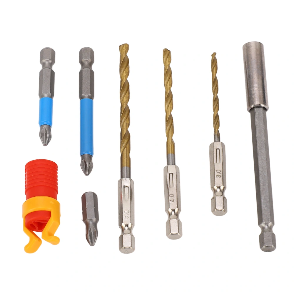 Twisted Drill Bit Set with S2 Alloy Steel Anti Slip Magnetic Cross Screwdriver Bit for Repair Maintenance