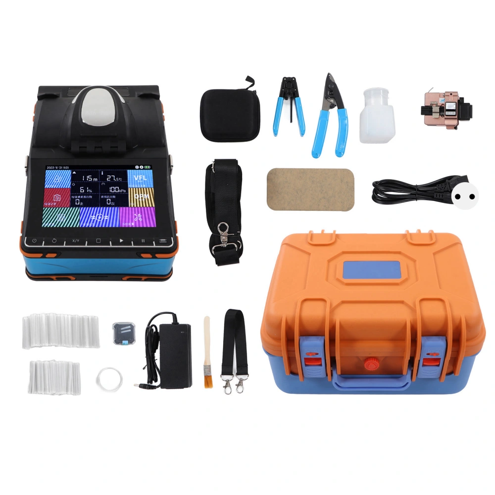 Automatic Optical Fiber Fusion Splicer Kit Touching Screen 6 Motor Optical Fiber Welding Splicing Machine