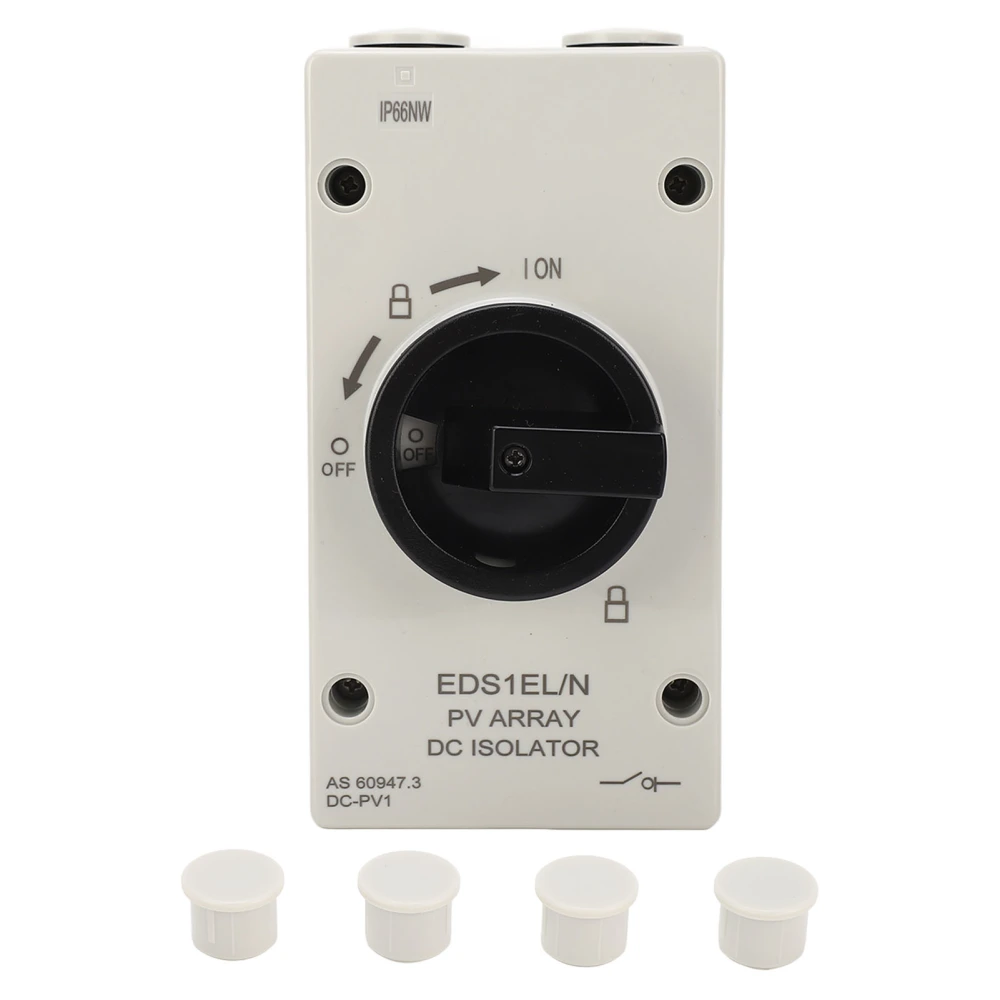 PV DC Isolator Switch 32A IP66 Waterproof Flame Retardant Photovoltaic Quick Disconnect Switch 1000V